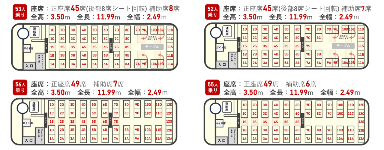 大型貸切バスの定員は？レイアウトや選び方のポイントを紹介！ | 貸切バス予約.com